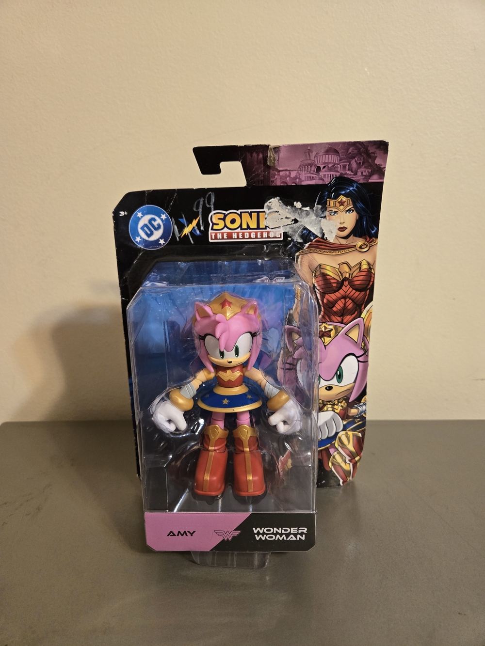 Jakks Pacific Sonic the Hedgehog Amy Rose Wonder Woman 5" Action Figure